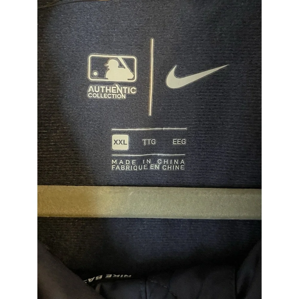 Men's 2XL NWT‎ Milwaukee Brewers Nike Dugout Full Zip Jacket Navy
